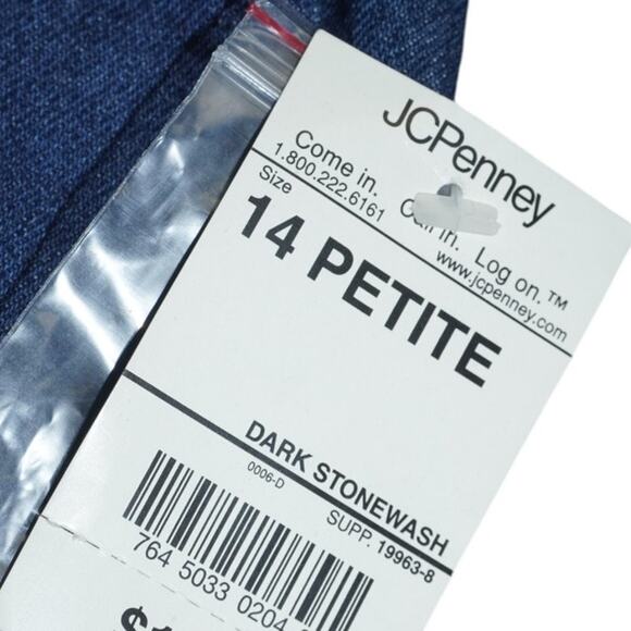 Vintage Cabin Creek Denim Button Front Skirt Dark Stonewash Size 14P NWT - Picture 2 of 6